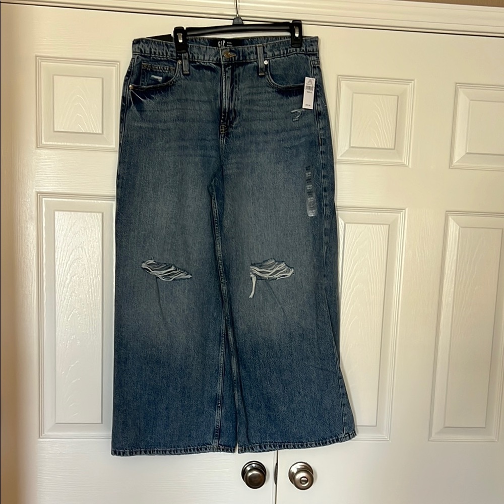 GAP Blue Flare Wide Leg Jeans